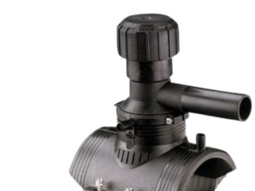 Kiinnike 90x32mm PN16 - sisäänrakennetulla poralla. 360° käännettävissä. PE100-SDR11 Elgef Plus