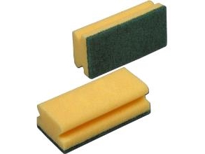 Skursvamp med handtag grön, 40 st x 5 st/krt | Rengöring - Avtorkning - Trasor och liknande - Svampar och skurprodukter | GameStuff