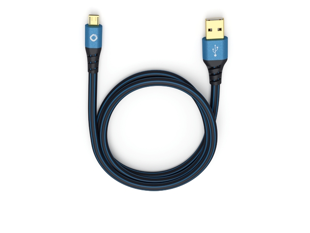 Oehlbach Usb Plus Micro, 0,5 M, Usb A, Micro-Usb B, Usb 2.0, 480 Mbit/S, Schwarz, Blau