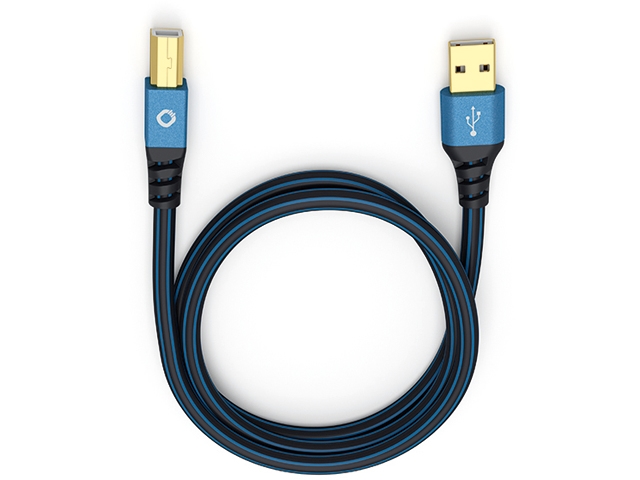 Oehlbach Usb Plus B, 10 M, Usb A, Usb B, Usb 2.0, 480 Mbit/S, Schwarz, Blau