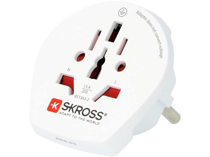 World Europe Travel Adapter 100250v Max 16a Bulk White