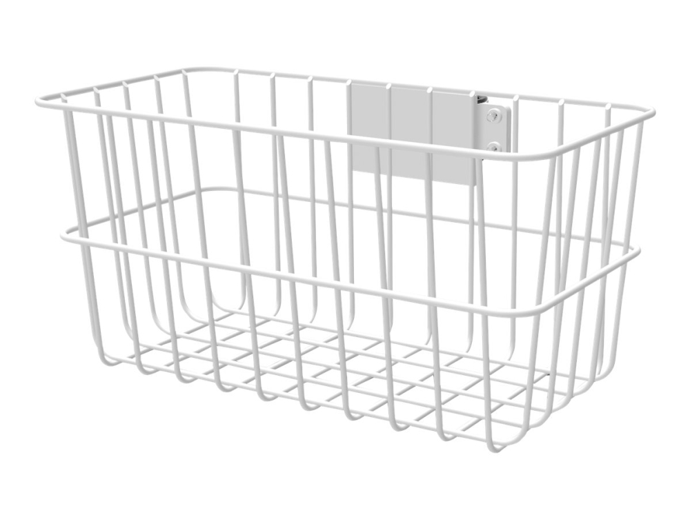 Compulocks Basket for Rolling Rise Stand - Komponenter til montering (kurv) - hvid - vognmonterbar - for Compulocks iPad 10.2-inch Maclocks Rise Freedom Enclosed Rolling Kiosk billede