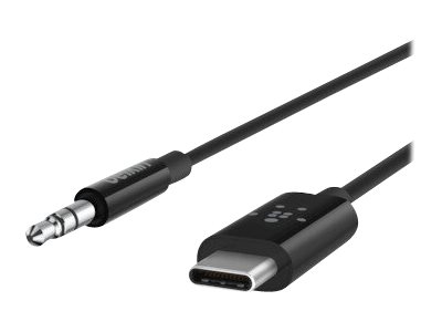 Belkin Rockstar 3.5Mm Audio Cable With Usb-C Connector, Usb C, Stecker, 3.5Mm, Stecker, Schwarz