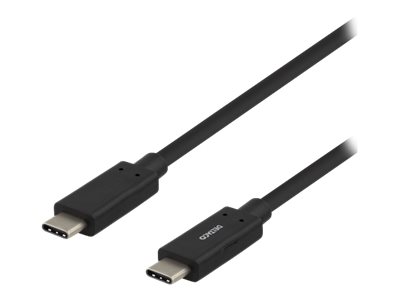Deltaco Usbc-1122M - Usb-Kabel - Usb-C (Han) Til Usb-C (Han) - Usb 3.1 Gen 2 - 1 M - Usb Power Delivery (3A, 60W) - Sort