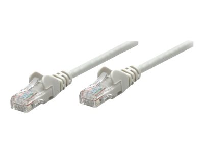 Intellinet Network Patch Cable, Cat6, 0.25M, Grey, Cca, U/Utp, Pvc, Rj45, Gold Plated Contacts, Snagless, Booted, Lifetime Warranty, Polybag - Netvær