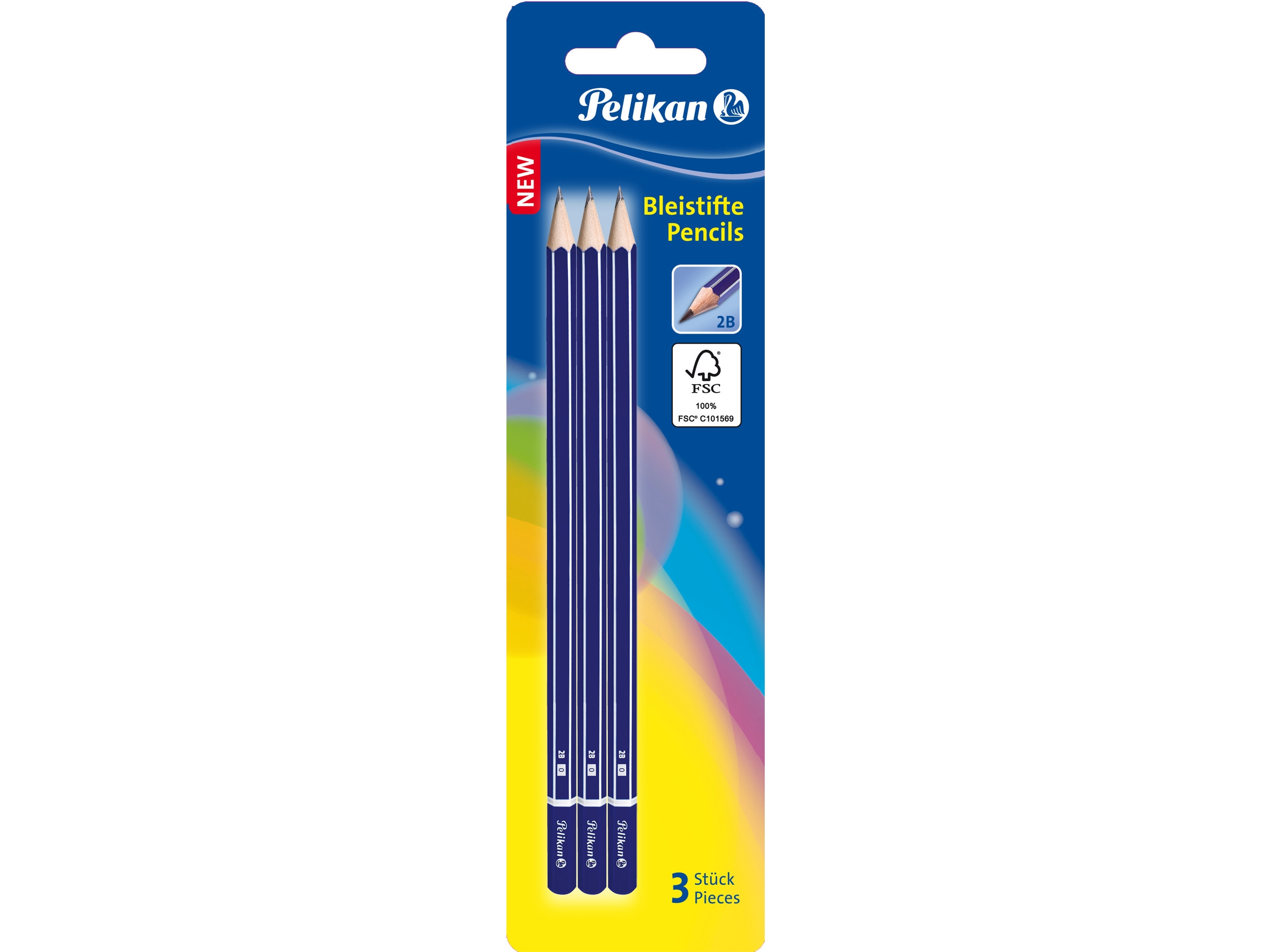 Pelikan 978783, 2B, Blau, Hexagonal, Sichtverpackung, 2 Stück(E), Deutschland