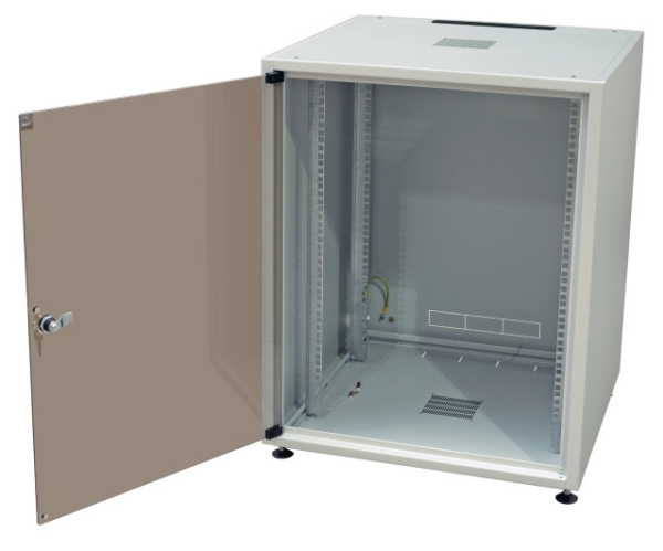 EFB Elektronik OFF-1566GR.V1RW, Fritstående reol, 15U, 30 kg, Grå, Grå
