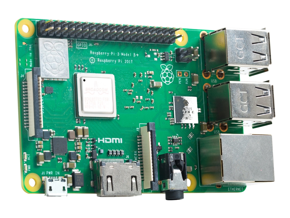 Raspberry Pi 3 Model B+ - Enkelttavle-computer - Broadcom BCM2837B0 / 1.4 GHz - RAM 1 GB - 802.11a/b/g/n/ac, Bluetooth 4.2