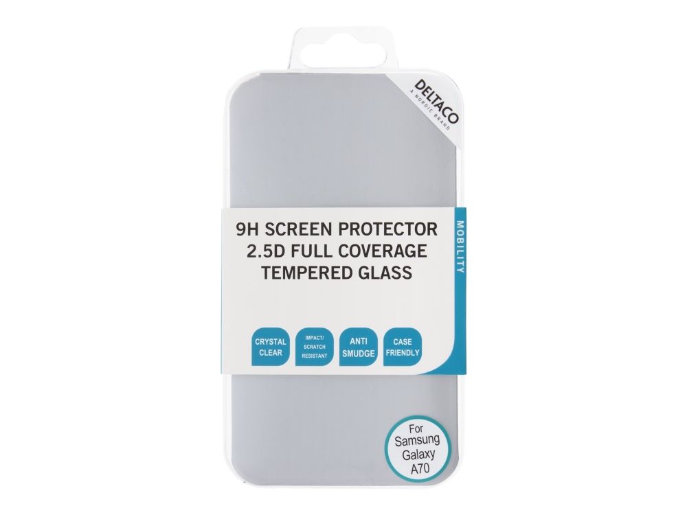 Deltaco Scrn-A70 - Handy Displayschutzfolie - 2.5D - Glas - Kristallklar - Für Samsung Galaxy A70