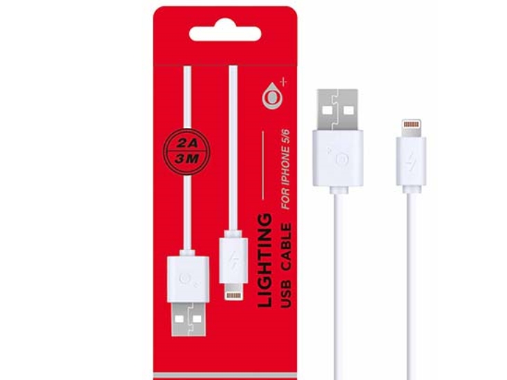 Oneplus Kabel Für Iphone 5/6 2 Amp - Weiß - 3 M