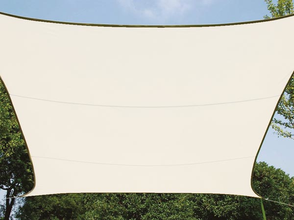 Perel GSS4430CR, Rektangulær, Cremefarvet, Polyester, 160 g/m², D-ring, Maskinvask