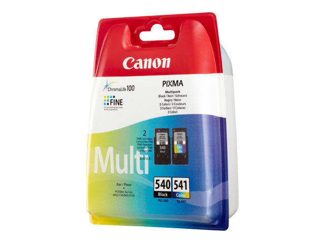 Canon Pg-540/Cl-541 C/M/Y Tinte Multipack, Standardertrag, Schwarz, Cyan, Magenta, Gelb, 2 Stück(E), 2465 Seiten, 180 Seiten, Multipack