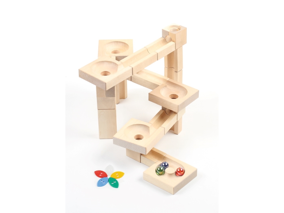 VARIS marmor trä bollbana Fix&amp Lock Twister | Leksaker - Konstruktions leksaker - Bollbanor | GameStuff