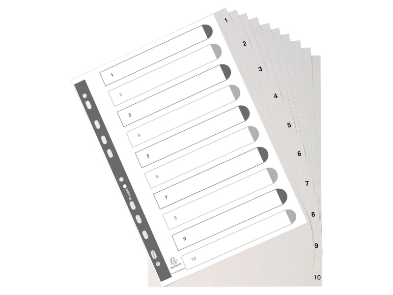 Exacompta 1710E, Hvid, Polypropylen (PP), A4