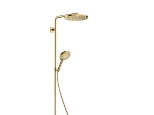 Hansgrohe Raindance Select S Showerpipe Powderrain Guld-Optik