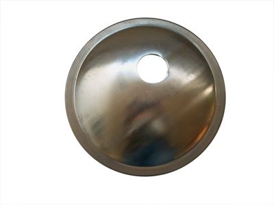 P-hætte standard med ø31,5mm h - Zink. Diameter 155 mm