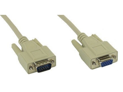 Inline Vga Verlängerung, 15Pol Hd Stecker / Buchse, 10M, 10 M, Vga (D-Sub), Vga (D-Sub), Beige, Gold, Stecker/Buchse