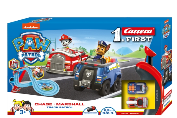Carrera Rc Paw Patrol Track Patrol Køretøjs Og Skinnesæt 3 År Plast Blå Rød