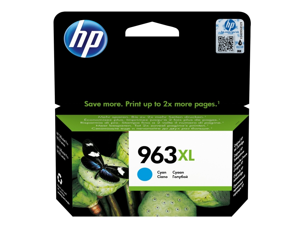 Hp 963Xl 3Ja27ae Tintenpatrone Für Officejet Pro 9010/9020, Cyan, 1600 Seiten