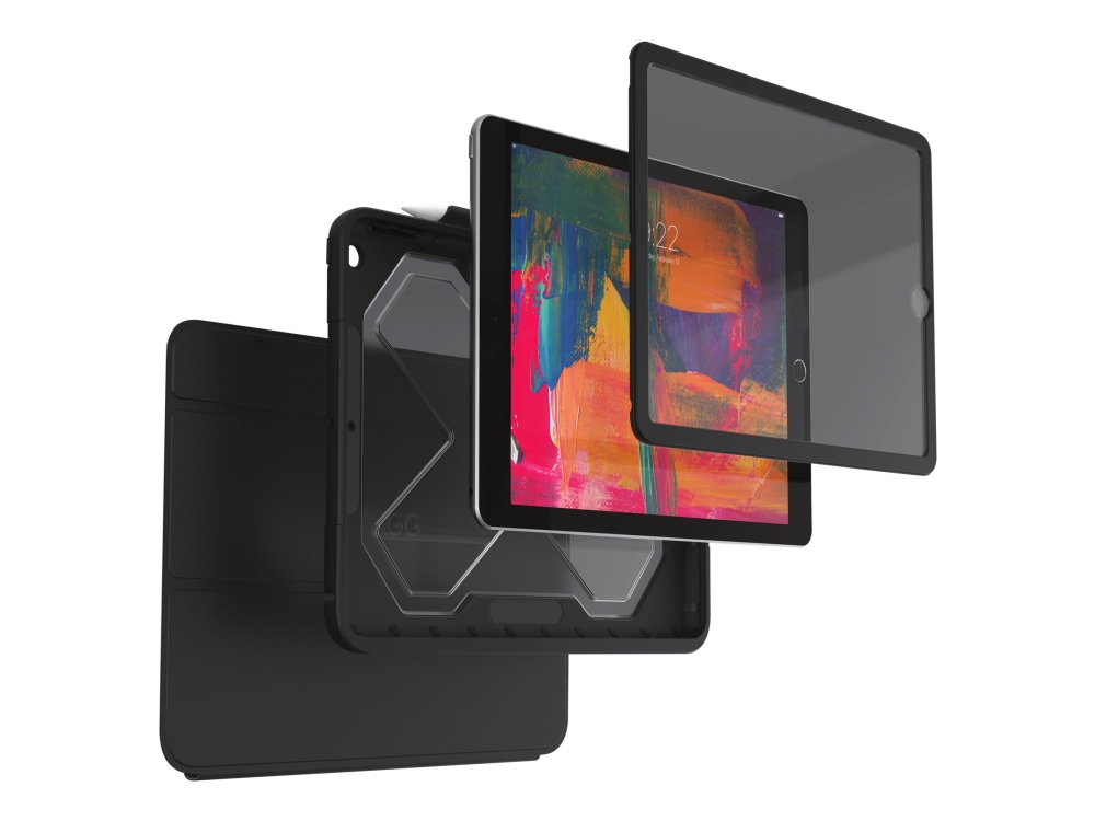 Zagg Rugged Messenger - Beskyttende Kasse Flipomslag Til Tablet - Grov - Silicone - Sort - 9.7" - For Apple 9.7-Inch Ipad (5. Generation, 6. Generati