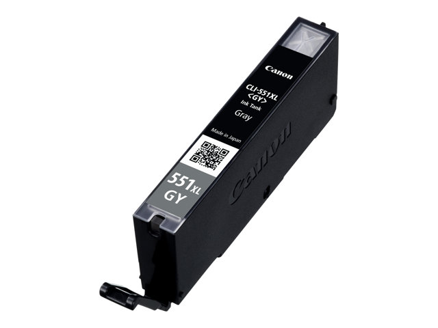 Canon Cli-551Gy Xl - Højtydende - Grå - Original - Blækbeholder - For Pixma Ip8750, Ix6850, Mg5655, Mg6350, Mg6450, Mg7150, Mg7550