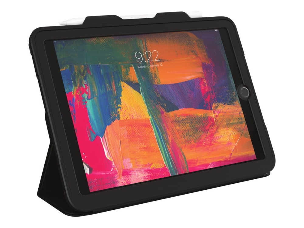 Zagg Rugged Messenger - Beskyttende Kasse Flipomslag Til Tablet - Grov - Silicone - Sort - 9.7" - For Apple 9.7-Inch Ipad (5. Generation, 6. Generati