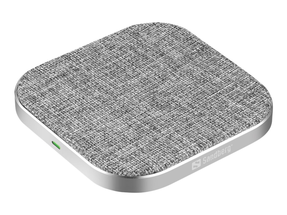 Sandberg Wireless Charger Pad 15W, Drinnen, Usb, Kabelloses Aufladen, Grau