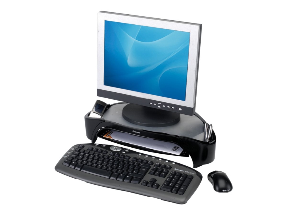 Monitorstand Fellowes Smart Suites Plus, 3 højdetrin, med skuffe