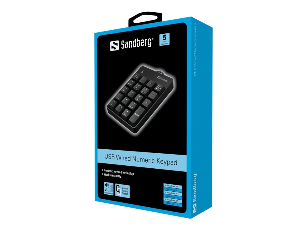 Sandberg USB trådbundet numeriskt tangentbord - Tangentbord - USB | Datortillbehör - Möss & Tangentbord - Reservdelar | GameStuff