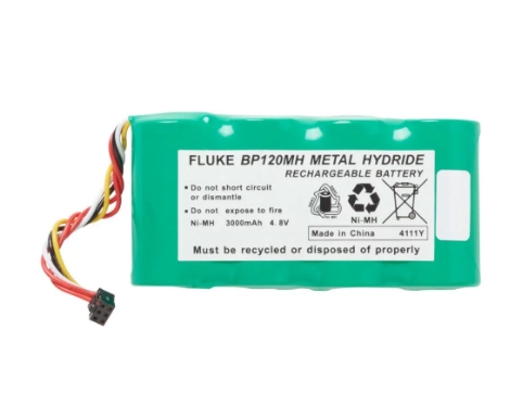 Fluke BP120MH, Grøn, Nikkel-Metalhydrid (NiMH), 3,8 V, 3000 mAh