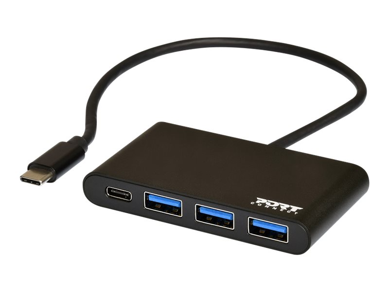 Port Connect - Hub - 3 X Superspeed Usb 3.0 + 1 X Usb-C - Desktop