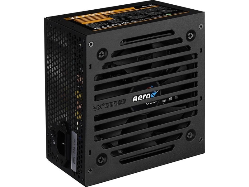 Aerocool Vx Plus 650, 650 W, 230 V, 47 - 63 Hz, 5 A, 120 W, 600 W