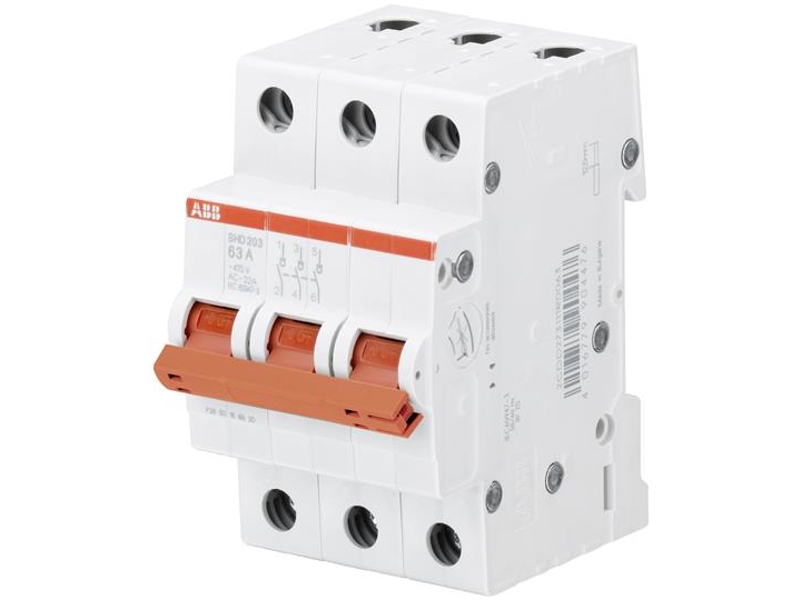 Grau 3-Polig 63 A 3 X Leistungsschalter Abb 2Cdd273111r0063