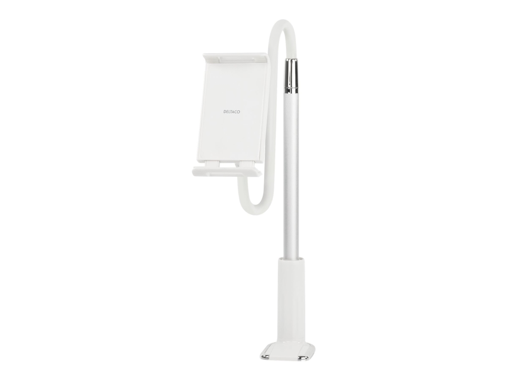 Deltaco Arm-277 - Stativ - Justerbar Arm - For Mobiltelefon/Tablet - Hvid - Skærmstørrelse: 4" - 10.6" - Skrivebord