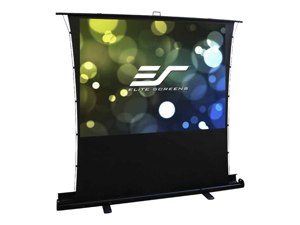 Elite Screens ezCinema Tab-Tension Series - Projektionsskärm med golvställ - golvstående - 92 (234 cm) - 16:9 - Matte White, MaxWhite 2 - svart | TV, Ljud & Bild - Projektor og Projektorduk - Projektorduk | GameStuff