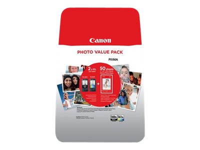 Canon Crg Pg-560Xl/Cl-561Xl Photo Value Pack, Hohe (Xl-) Ausbeute, 2 Stück(E), Foto-Wertpaket