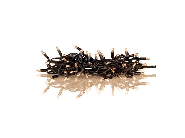 Chrissline Pro LED-ljuskedja, längd 10,3 meter med 100 lampor, 0,1 meter förlängningskabel. Varmvit. Startkabel måste köpas till