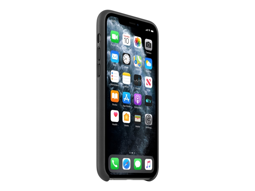Apple - Bagsidecover til mobiltelefon - læder - sort - for iPhone 11 Pro