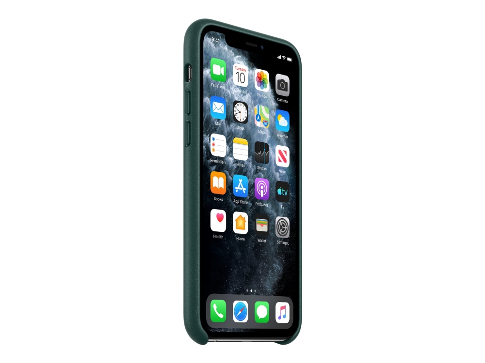 Apple - Bagsidecover til mobiltelefon - læder - skovgrøn - for iPhone 11 Pro