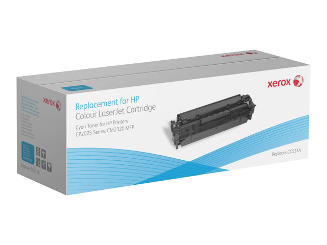 Xerox Tonerpatrone Cyan. Entspricht Hp Cc531a. Mit Hp Colour Laserjet Cm2320 Mfp, Colour Laserjet Cp2020/Cp2025 Kompatibel, 3000 Seiten, 3000 Seiten,