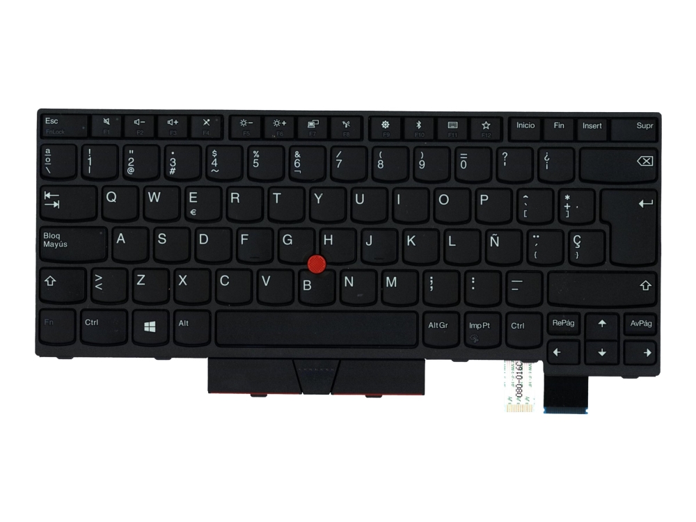 Chicony - Ersättningstangentbord för bärbar dator - med Trackpoint, UltraNav - QWERTY - spansk - svart - för ThinkPad T470 20HD, 20HE, 20JM, 20JN | Datortillbehör - Möss & Tangentbord - Reservdelar | GameStuff