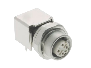 Harting 21 03 381 4412, M12, Zink, Liquid Crystal Polymer (LCP), Guld, IP20, 10 mO
