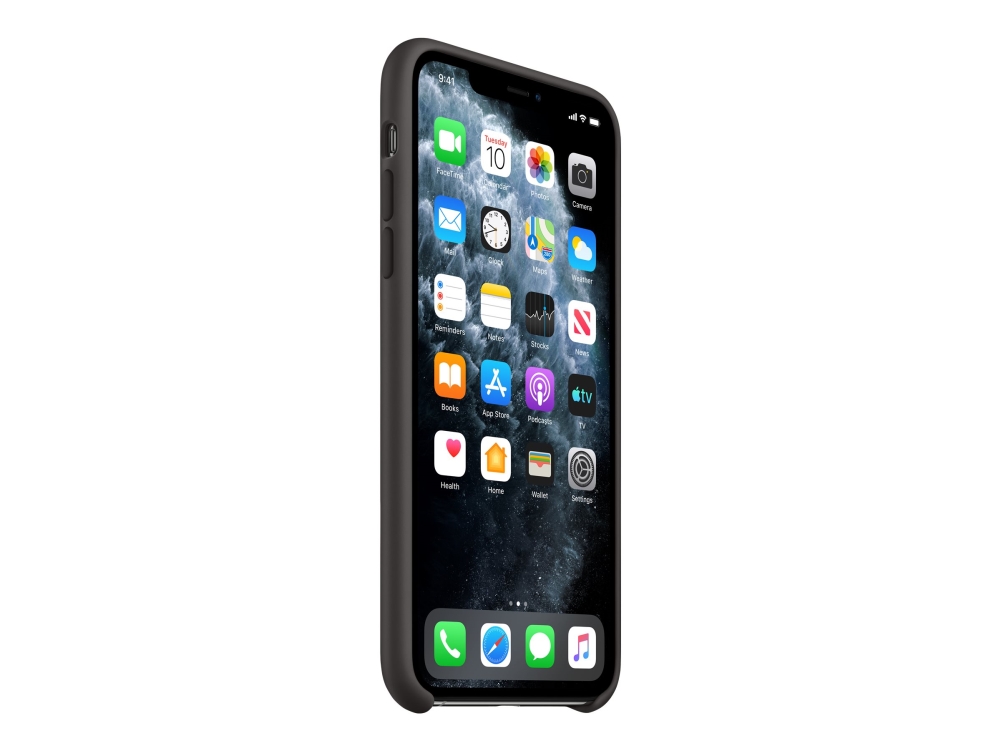 Apple - Bagsidecover til mobiltelefon - silicone - sort - for iPhone 11 Pro Max