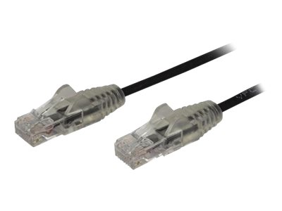 Startech.Com 0,5 M Cat6-Kabel - Schlank - Snagless Rj45-Anschlüsse - Schwarz, 0,5 M, Cat6, U/Utp (Utp), Rj-45, Rj-45