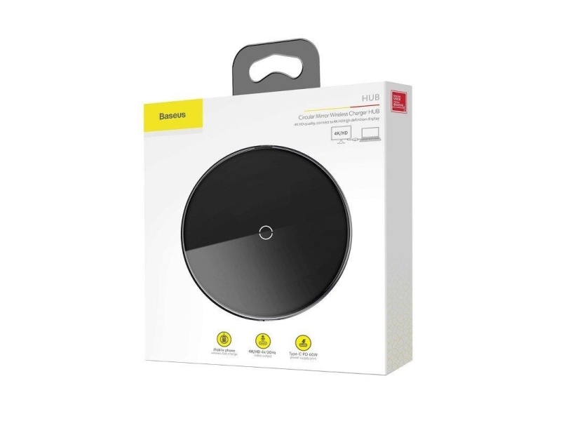 Baseus Compact Type-C 6-In-1 Charger With 10W Wireless Charging - Space Gray