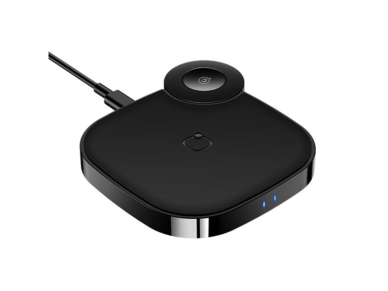 Usams 2-I-1 Induktionsoplader Til Apple Watch, Sort Cd89jn01