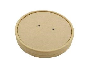 Papierdeckel Ø96 Mm Innenseite Kunststoff Braun Für Soup-To-Go Becher 25/35/50 Cl,20 Ps X 25 Pcs/Krt