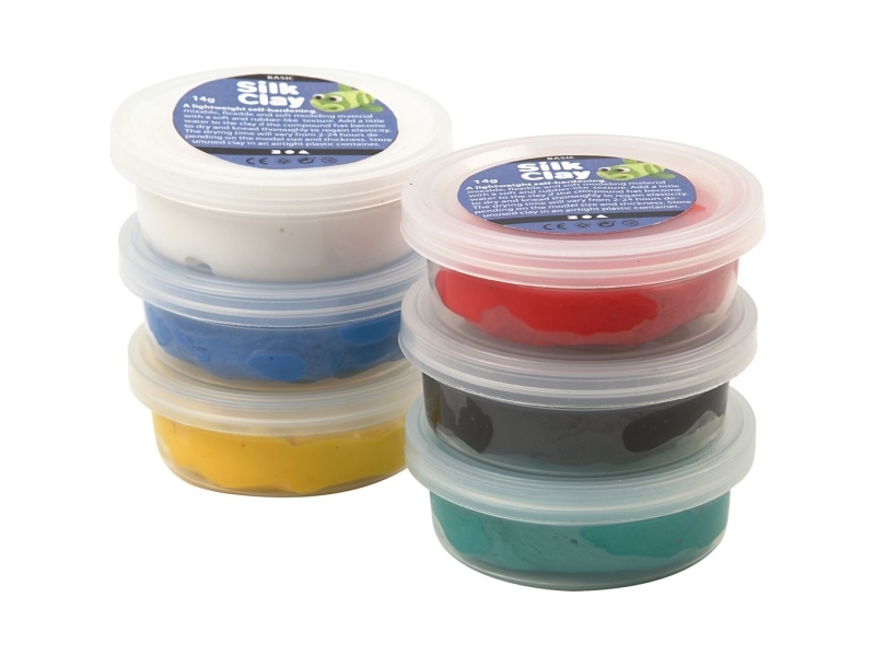 Creativ Company Silk Clay Plasticine 14 G Blandede Farver 6 Stk (79141)