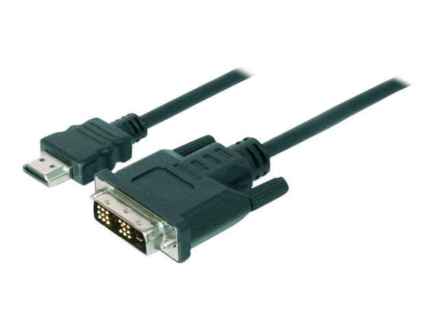Assmann - Adapterkabel - Dvi-D Stecker Auf Hdmi Stecker - 2 M - Doppelt Geschirmt - Schwarz