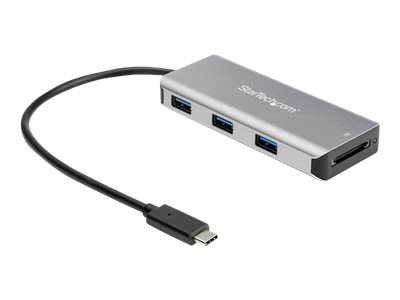 Startech.Com 3 Port Usb-C Hub Mit 10 Gbit/S Und Sd-Kartenleser - 3X Usb-A Und 1X Sd Steckplatz - Tragbarer Usb 3.2 Gen 2 Typ-C Adapter Hub - Laptop-H